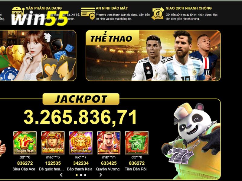 Kho game WIN55 đa dạng với hàng trăm tựa game hấp dẫn